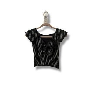 John Galt Heart V-Neck Top